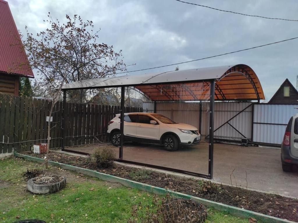 Прозрачные шторы ПВХ для навеса под автомобиль в Обояни
